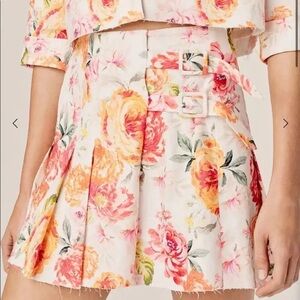 For Love And Lemons Julep Floral Pleated Skirt M